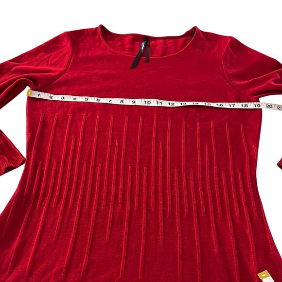 Marc New York  Red Sweater Dress Woman's Size XL Knee Length Holiday Office - Picture 6 of 10